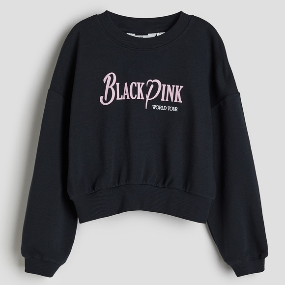 H&M Other - H&M Black Sweatshirt with Pink Print